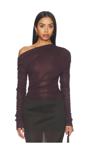 Vedae Long Sleeve Top in Burgundy. - size L (also in M, S, XS) - Gestuz - Modalova