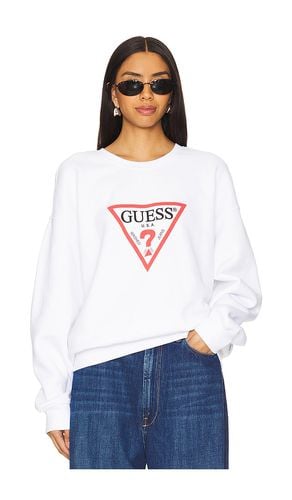 Iconic Triangle Sweatshirt in White. - size L (also in M, XL/1X) - Guess Jeans - Modalova