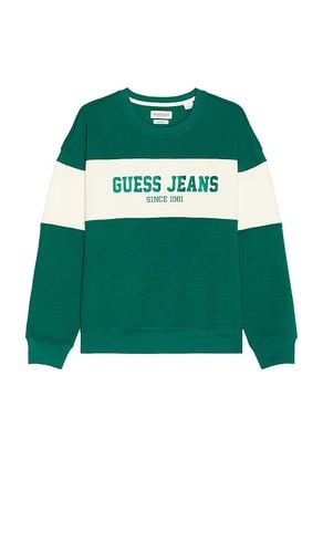 Horizon Stripe Sweatshirt in Green. - size L (also in M, S, XL/1X) - Guess Jeans - Modalova