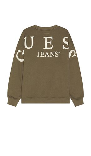 Back Macro Logo Sweater in Olive. - size L (also in M, S, XL/1X) - Guess Jeans - Modalova