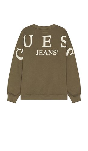 Back Macro Logo Sweater in Olive. - size M (also in S, XL/1X) - Guess Jeans - Modalova