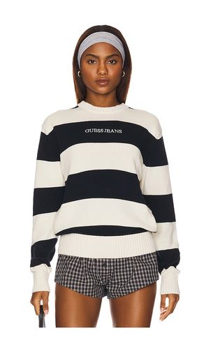 Long Sleeve Striped Sweater in Cream. - size L (also in M, S, XL/1X, XS) - Guess Jeans - Modalova
