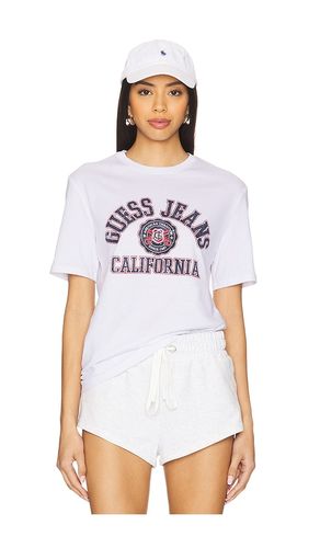 Short Sleeve Slim Printed Tee in White. - size L (also in M, S, XL/1X) - Guess Jeans - Modalova