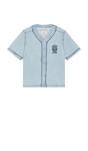 Baseball Denim Shirt in Blue. - size L (also in M, S, XL/1X) - Guess Jeans - Modalova