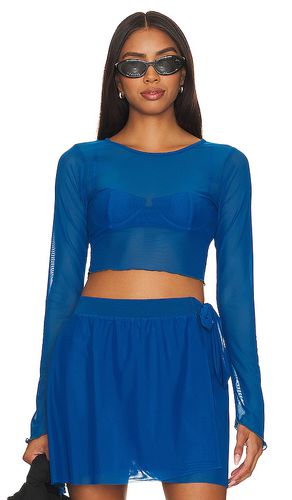 Long Sleeve Crop Top in Blue. - size L (also in M, XS) - Gonza - Modalova