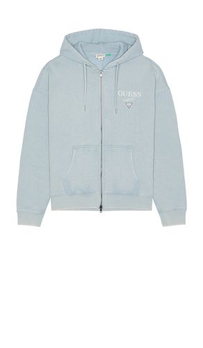 Baker Logo Zip Up Hoodie in Blue. - size L (also in M, S, XL/1X) - Guess Originals - Modalova