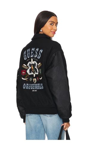 Crest Letterman Jacket in Black. - size L (also in M, S, XL/1X) - Guess Originals - Modalova