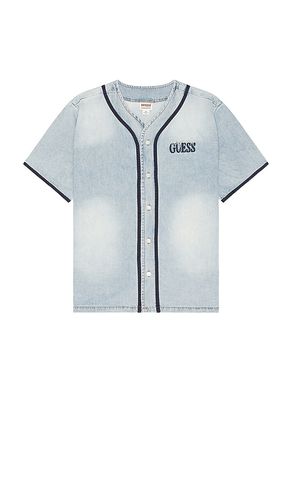 Denim Baseball Shirt in Blue. - size L (also in M) - Guess Originals - Modalova