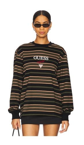 Horizontal Long Sleeve Tee in Black. - size L (also in M, S, XL/1X) - Guess Originals - Modalova