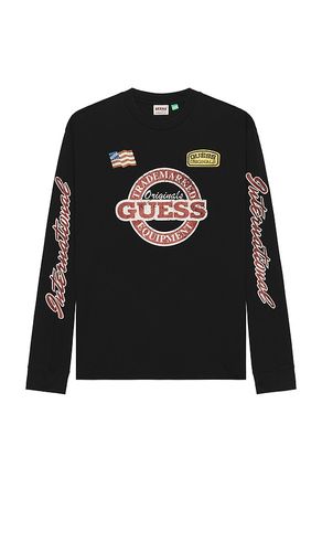 Race Long Sleeve Tee in Black. - size L (also in M, S, XL/1X) - Guess Originals - Modalova