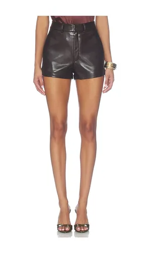 Jax Faux Leather Shorts in Brown. - size 10 (also in 12, 2, 4, 6) - Generation Love - Modalova