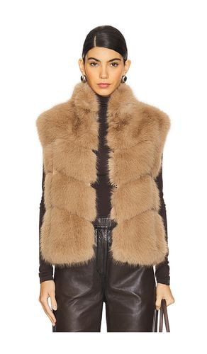 Rosario Faux Fur Vest in Tan. - size L (also in M, S, XL) - Generation Love - Modalova