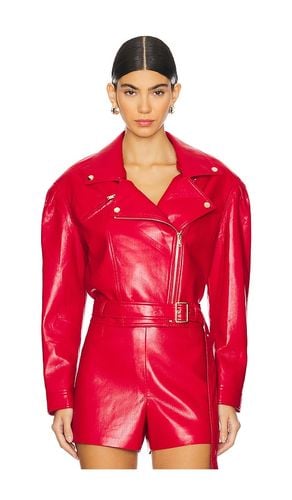 Morello Faux Leather Jacket in Red. - size L (also in M, S, XL, XS, XXS) - Generation Love - Modalova