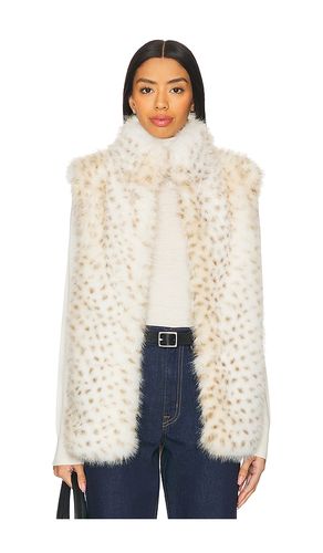 Chaleco de piel sintética de leopardo mimi en color ivory talla L en - Ivory. Talla L (también en M) - Generation Love - Modalova