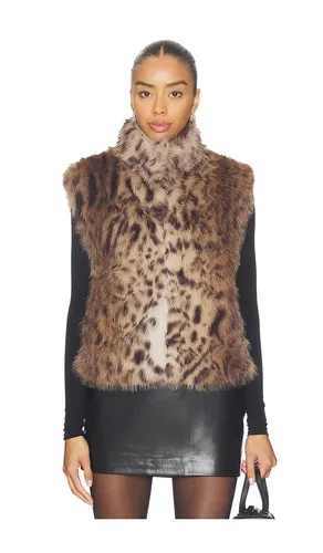 Liona Leopard Faux Fur Vest in . Size L. Also in S, XL - Generation Love - Modalova