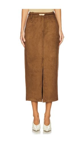 Medina Belted Faux Suede Skirt in Tan. - size 0 (also in 4) - Generation Love - Modalova