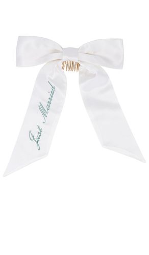 Embroidered Classic Bow in White - Gigi & Olive - Modalova