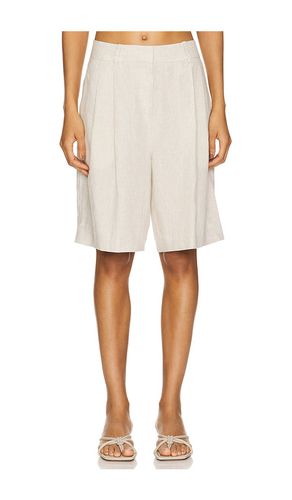 Linen bermuda shorts en color beige talla L en - Beige. Talla L (también en M, S, XL, XS, XXS) - GRLFRND - Modalova