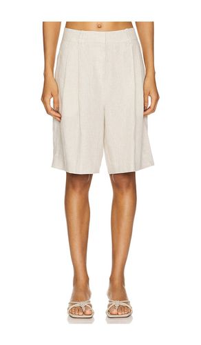 Linen bermuda shorts en color beige talla L en - Beige. Talla L (también en M, S, XS, XXS) - GRLFRND - Modalova