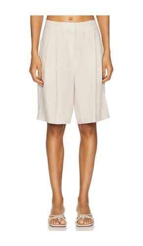 Linen bermuda shorts en color beige talla S en - Beige. Talla S (también en XS, XXS) - GRLFRND - Modalova