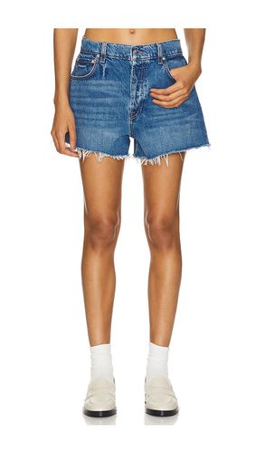 Charlie Low Rise Baggy Cut Off Short in Blue. - size 23 (also in 24, 25, 26, 27, 28, 30, 32) - GRLFRND - Modalova