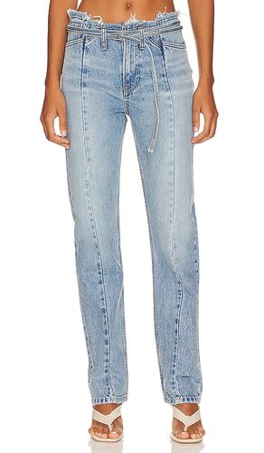 Adriana Belted Frayed Waist Slim Straight in Denim-Light. - size 23 (also in 24) - GRLFRND - Modalova