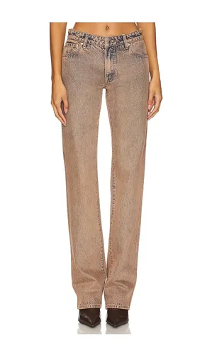 Isabel Low Rise Straight Jeans in Brown. - size 24 (also in 25, 26, 31) - GRLFRND - Modalova