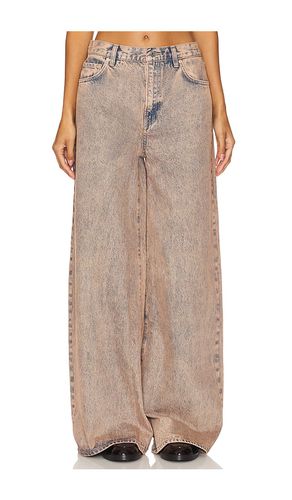 Luna Mid Rise Baggy Wide Leg in Brown. - size 23 (also in 24, 25, 26, 27, 28, 29, 30, 31, 32) - GRLFRND - Modalova