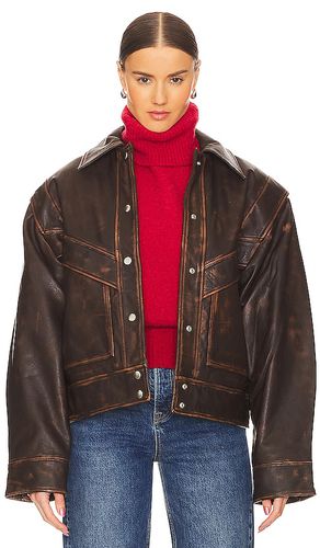 Jayden Distressed Leather Jacket in . Size M, S, XS - GRLFRND - Modalova