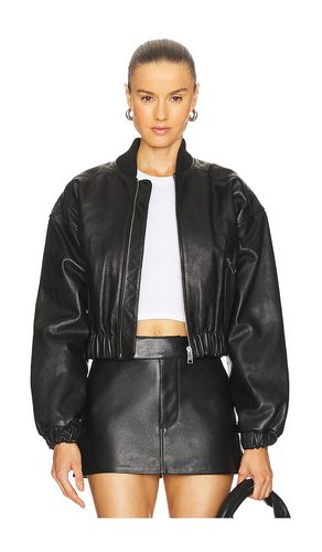 Chaqueta cropped leather bomber en color talla L en - Black. Talla L (también en M, S, XL, XS, XXS) - GRLFRND - Modalova