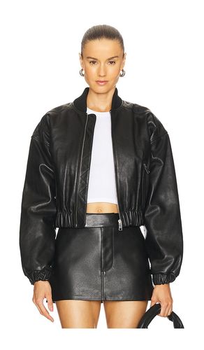 Chaqueta cropped leather bomber en color talla L en - Black. Talla L (también en M, S, XXS) - GRLFRND - Modalova