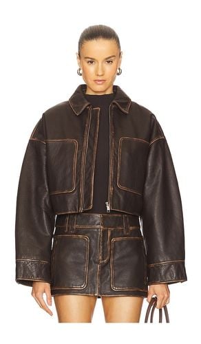 Cropped Leather Patch Pocket Jacket in . Size M, S, XL, XXS - GRLFRND - Modalova