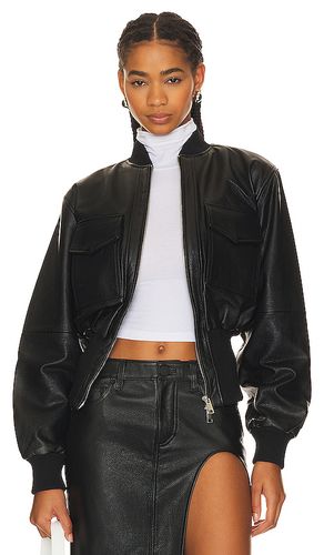 The Cropped Leather Bomber in . - size M (also in L, S, XL, XS) - GRLFRND - Modalova