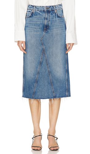 Darcy Mid Rise Column Midi Skirt in Blue. - size 23 (also in 24, 25, 26, 27, 29, 30, 31, 32) - GRLFRND - Modalova