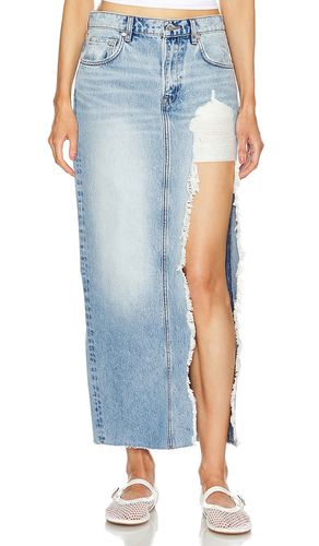 Blanca Maxi Skirt With High Slit in Denim-Light. - size 23 (also in 24, 25, 26, 27) - GRLFRND - Modalova