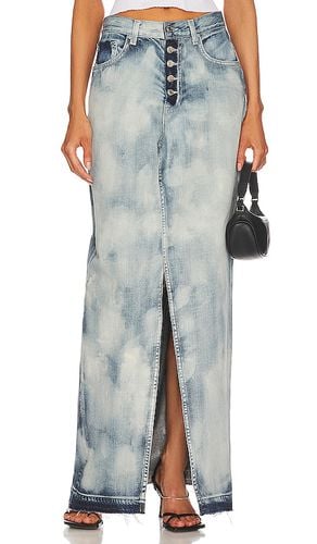 Bianca Reconstructed Split Hem Maxi Skirt in Blue. - size 27 (also in 29) - GRLFRND - Modalova