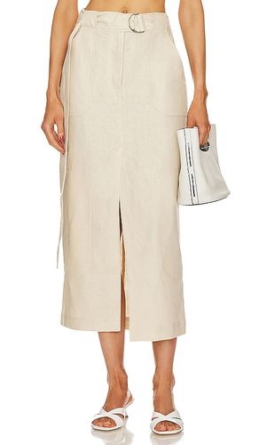 The Linen Cargo Midi Skirt in Neutral. - size L (also in XL) - GRLFRND - Modalova