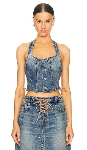 Phoebe Laced Halter Top in Blue. - size M (also in S, XS, XXS) - GRLFRND - Modalova