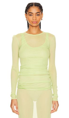 Long Sleeve Mesh Tee in Green. - size M (also in S, XS, XXS) - GRLFRND - Modalova