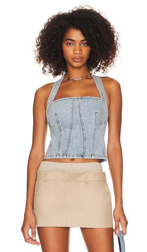 Tianna Halter Bustier in Denim-Light. - size S (also in XXS) - GRLFRND - Modalova