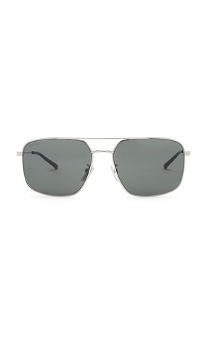 Web Stripe Rectangular Sunglasses in Metallic - Gucci - Modalova