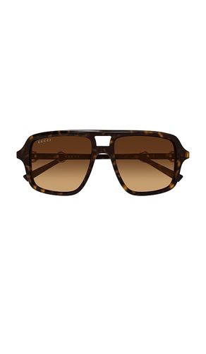 Gucci Shield Sunglasses in Brown - Gucci - Modalova