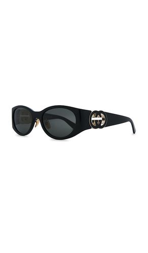 Gucci Oval Sunglasses in Black - Gucci - Modalova