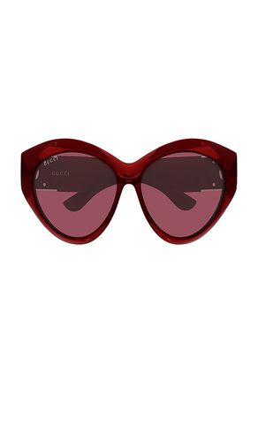 Gafas de sol cat eye en color rojo talla all - Gucci - Modalova