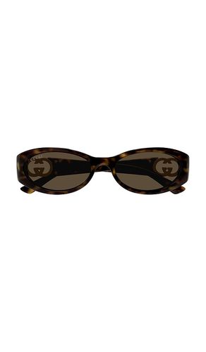 Gafas de sol en color marrón talla all - Gucci - Modalova