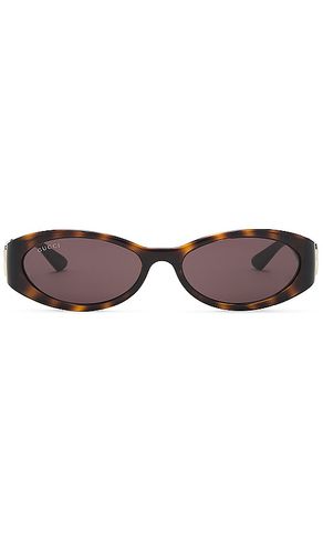 Hailey Oval Sunglasses in Brown - Gucci - Modalova