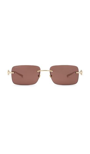 Horsebit Top Bar Sunglasses in Metallic - Gucci - Modalova