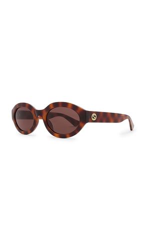 Gucci Oval Sunglasses in Brown - Gucci - Modalova