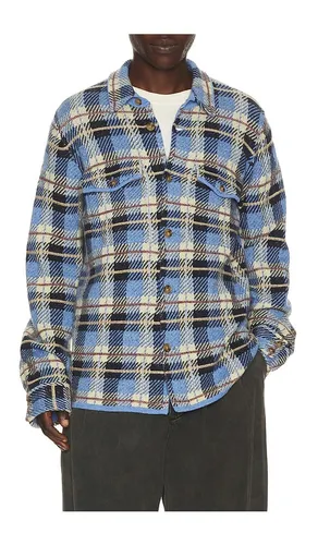 Plaid Work Shirt in Blue. - size L (also in M, XL/1X, XXL/2X) - Guest In Residence - Modalova