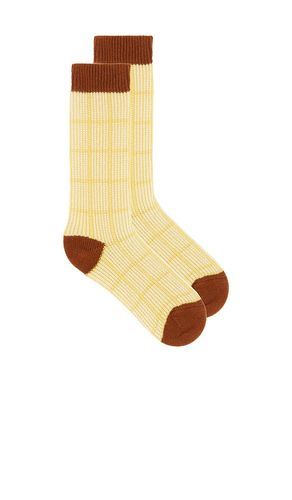 The Checker Soft Sock in Yellow - Guest In Residence - Modalova